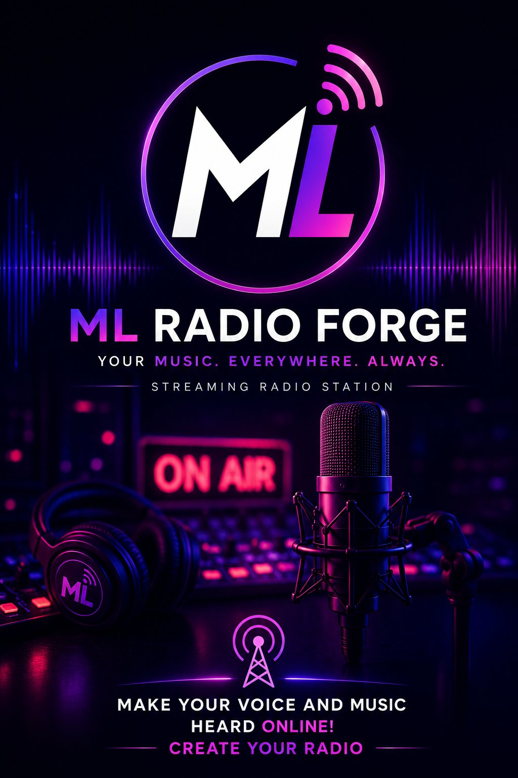 ML RadioForge — your music, everywhere, always